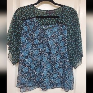 Bohemian Floral Blouse / Hippie Boho Shirt